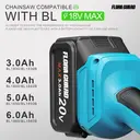 FLORA GUARD Mini tronçonneuse sans fil 15 cm, sans balais, avec 2 batteries Makita de 3000 mAh et chargeur – 1200 W, haute vitesse, lubrification automatique, tronçonneuse électrique à main image 1
