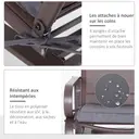 Outsunny Lot de 2 Coussins de chaise de jardin Coussin chaise extérieur Coussins d'assise déhoussables Rembourrage 5 cm Tissu Polyester dim. 45L x 45l cm Gris foncé image 4