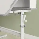 AIYAPLAY Kids Desk and Chair Set, Height Adjustable Children School Study Desk, Student Writing Desk with Tiltable Desktop Drawer, Pen Slot, Reading Rack for Ages 3-13 Years, Grey image 1