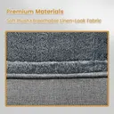 SONGMICS Dog bed linen look, raised edges, non-slip bottom, removable and washable cover, XXL, 120 x 90 x 30 cm, Light grey image 7