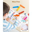 JoyCat 16-Color Jumbo Crayon Set for Toddlers 3-6 Years, Easy-Grip Triangular Crayons, Unbreakable, Non-Toxic & Washable, Includes Coloring Activity Paper, Ideal Art Supplies for Kids image 4