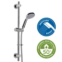 Croydex Presion Pressure Boosting Shower Set - Riser Rail/Shower Head/Hose - Chrome image 1