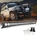 CO LIGHT Barre lumineuse LED double rangée 52 pouces, anti-reflet, pour usage tout-terrain, blanc et ambré, DRL, avec supports latéraux et inférieurs, pour SUV et VTT image 1
