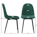 Vida Designs Dining Chairs Luton Quilted Green 2pcs image 2