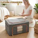 2 Pack Extra Large 66L Clothes Storage Bags with Reinforced Handles and Windows, Closet Organizers image 1