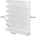 Senhoglb Porte-documents mural A4 à 6 niveaux, Blanc, Offre Nouvel An, Coup de cœur cadeau image 1