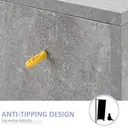 kleankin Under Sink Cabinet, Bathroom Vanity Unit, Storage Cupboard with Adjustable Shelves, White and Grey image 5