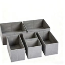 ANQI Organisateurs de tiroir en tissu pour chaussettes et sous-vêtements, lot de 6, gris, offre de Nouvel An, idées cadeaux phares image 0