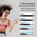 JISULIFE Life 9 Turbo ventilateur portable - Blanc image 3