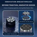 Komingdon [Electric Bald Clipper] Cordless 6D Men's Electric Bald Head Clipper with LED Display - 6 Floating Blades, Rechargeable, Perfect for Short Hair & Travel bule image 1