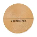 PP Single-Color Placemat
E-commerce Straw Yellow，Set of 6 Round Braided Placemats Table Mats for Dining Tables Washable Non-Slip Place Mats 15 inch for Home Decoration image 5