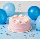 Morrisons Cake Candle Sparkler Number 5 Silver image 1