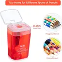 M&G Pencil Sharpeners, 4 Pack Manual Single Hole Pencil Sharpeners with Lid, Compact Portable Sharpeners for Colored Pencils, School and Office Supplies image 2