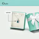 Oirlv Velvet Storage Box Necklace Pendant Bracelet Long chain Bow-knot Wedding Jewelry Packaging Gift Box Showcase Display, Suit for Wedding, Engagement, Proposal, Birthday and Anniversary 1pcs image 8