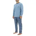 PIERRE CARDIN Pyjama pour homme ENL bleu clair/bleu - Taille L image 1