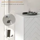 HOMCOM Shoe Cabinet, 12 Pairs Shoe Storage Cabinet with 2 Chevron Doors, Adjustable Shelf, Open Shelf and 6 Vents for Entryway, Hallway, White image 6