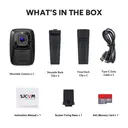 SJCAM A10 Caméra corporelle et embarquée avec vision nocturne, IP65 étanche, 450 min d'autonomie, 140° grand angle, photo 12MP, WiFi 2,4 GHz, dimensions 8,3 x 5,7 x 3,8 cm image 8