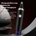 Sparoma 2-in-1 Nose & Facial Hair Trimmer for Men – 7800 RPM High-Speed Motor, 120-Min Runtime, IPX7 Waterproof – Precision Stainless Steel Dual-Blade Head with LED Power Display – Rechargeable Grooming Kit, TC-016 (Black) image 5
