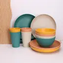 SEEDS Set mit 4 Weizenfaser-Speisetellern, umweltfreundliche 9-Zoll-Speiseteller, mit getrenntem Design für das Abendessen image 1