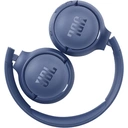 JBL Tune 510 BT, casque supra-auriculaire Bluetooth pliable, bleu, appels mains libres, autonomie 40 heures image 2