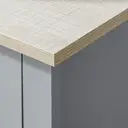 kleankin Under Sink Cabinet, Bathroom Vanity Unit, Pedestal Under Sink Design, Storage Cupboard with Adjustable Shelf, Grey image 7