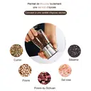 Moulin à poivre Maxcook en acier inoxydable 304, manuel, bouteille pour poudre de poivre noir, poivre du Sichuan, petit format, MCPJ026 image 3