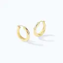 Irregular Geometric Hoop Earrings for Women - 18K Genuine Gold Plated Modern Art Design, Premium Fashion Jewelry with Gift Box image 0