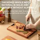 Zhang Xiaoquan Planche à découper en bois massif (400 x 280 mm) - Rectangulaire, pour la maison image 1