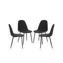 Interiors by Premier Dining Chair Salford Black 4pcs image 1