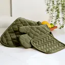 Dexam Pot Holder Love Colour 100% Cotton Olive Green image 4