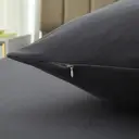 MEEALLHOME Parure de lit en flanelle lavée gris foncé - 1 housse 135 x 200 cm et 1 taie 80 x 80 cm image 5