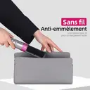 Sunluxy KD382 Brosse lissante ionique Soin capillaire 60 millions d’ions négatifs Plaque en céramique PTC Chauffage rapide 6 réglages de température Batterie au lithium sans fil portable Outil de coiffage maison image 4