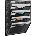 Senhoglb 5 Tier A4 Mesh Wall Pocket File Holder，Black, New Year Sale , Top gift picks image 0