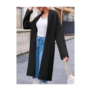 Women's Long Cardigan Sweaters Chunky Open Front Oversized Slouchy Knit Fall Trendy Coatigan Jackets (black, M) image 2