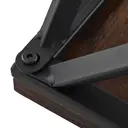 CLIPOP Square Coffee Table for Living Room, Industrial Wooden Sofa Side Table with Metal Frame, Centre Table 80x80x46cm Rustic Brown image 5