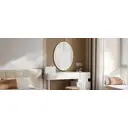 Melodieux Oval Wall Mirror 51x71cm Gold Circle Hanging Wall Mirror Home Decorative Wall Mounted Vanity Mirror for Bathroom Living Room Hallway image 6