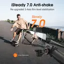 hohem Smartphone Gimbal Stabilizer with Adjustable CCT/RGB Fill Light image 2