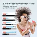 JISULIFE Life 9 Turbo ventilateur portable - Rose image 3