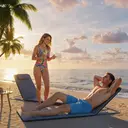 Outsunny Lot de 2 Tapis de Plage rembourré - lot de 2 Matelas de Plage - nattes de Plage - Dossier inclinable Multi-Positions - Sac Transport Inclus - métal Polyester PE Gris image 4