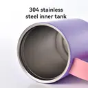 JORDAN&JUDY Subor Double-Walled Steel Straw Cup (Car-Mounted Large-Capacity Water Bottle, Insulated Cup, High-Quality Ice Cup), Purple (920ml) image 2