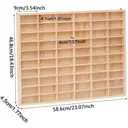 CHZIMADE 1PC 1/64 Hot Wheels Display Case 60 Grids Wood Diecast Car Matchbox Storage Cabinet image 1