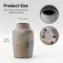 1pc/18.3cm7.2in, Rustic Farmhouse Ceramic Flower Vase, 18cm, Boho Vase for Home Decor, Terracotta Vase for Living Room, Table, Shelf, Fireplace Decor, Farmhouse, Grey image 4