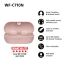 Sony WF-C710N Noise-Cancelling True Wireless Earbuds (Pink) image 2