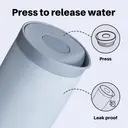 Bottle Bottle Thermal Mug 500 ml To Go - Premium Insulated Stainless Steel Mug, Leak-Proof, BPA-Free, Quick Press Closure, Double Walled, Keeps Drinks Hot & Cold for a Long Time (Blue) image 1