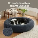 SONGMICS Lit donut pour chien avec housse amovible et lavable gris foncé - Ø 100 cm image 4
