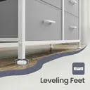 Ochama x SONGMICS Chest of Drawers, Dresser, Bedroom Furniture, Metal Frame, 7 Drawers, Modern, Dove Grey and Cloud White image 6