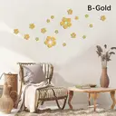18pcs PVC Mirror Sticker Acrylic Mirror Floral Wall Sticker DIY Mirror Floral Wall Sticker image 0