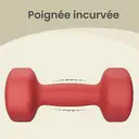 SONGMICSHOME  Ensemble de 2 haltères hexagonaux en néoprène, 2 x 3 kg, avec barres d'haltères, Entraînement à domicile, Rouge image 5