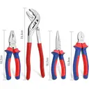 WORKPRO Ensemble de 4 pinces ménagères : multiprise, à long nez, coupante et à pompe à eau,pince image 1