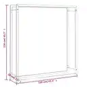 Large-Capacity Vertical Firewood Rack Freestanding Metal Log Storage Holder for Fireplace Patio Indoor Outdoor Home Wood Organization image 5